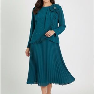 💎 Vintage Claralura Original by Sancor of California Dress – Style #126 – Teal